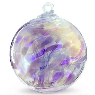 Witch Ball 6" LAVENDER LILLY IRIDIZED